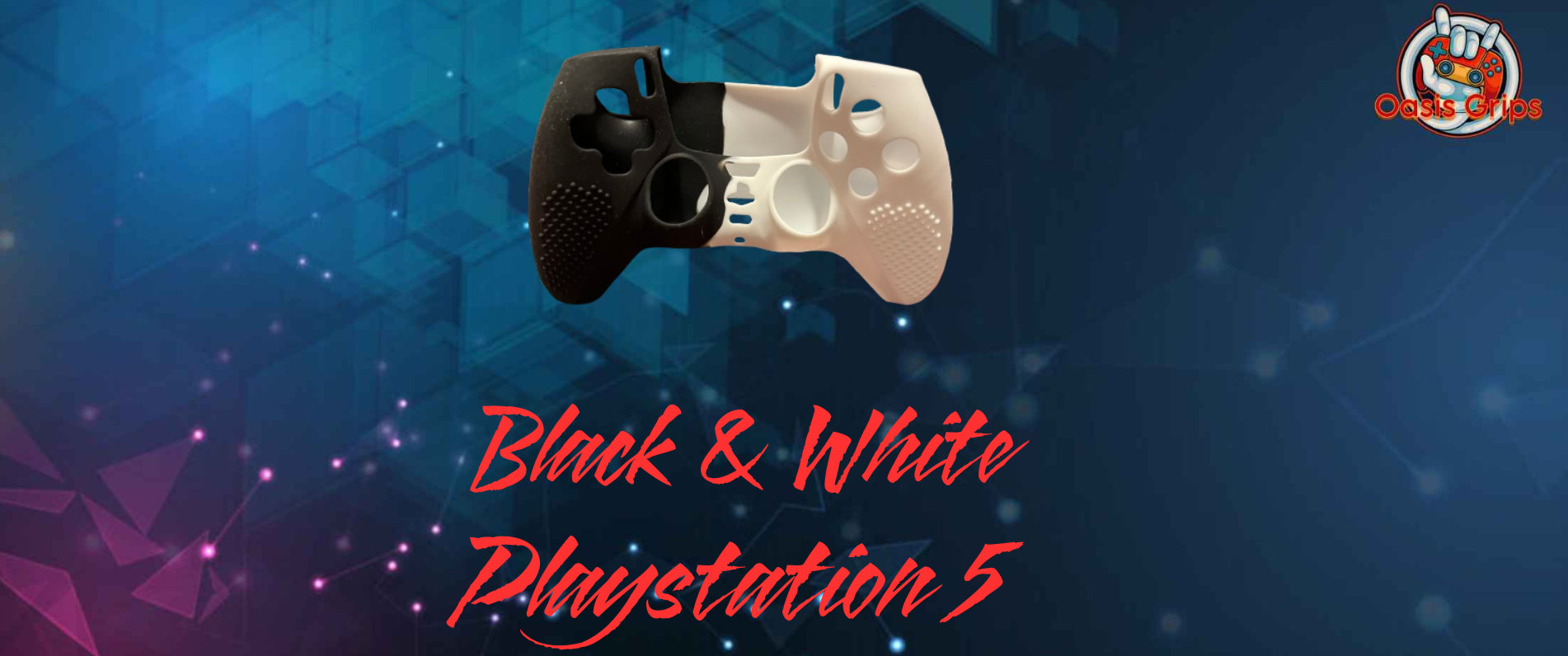 Black and White PS5 Controller Skin