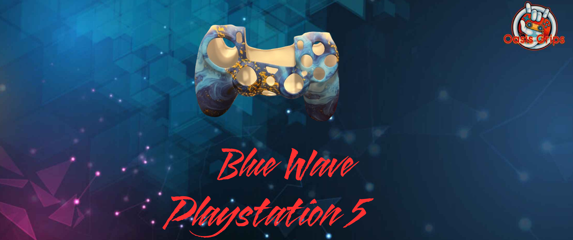 Blue Wave PS5 Controller Skin