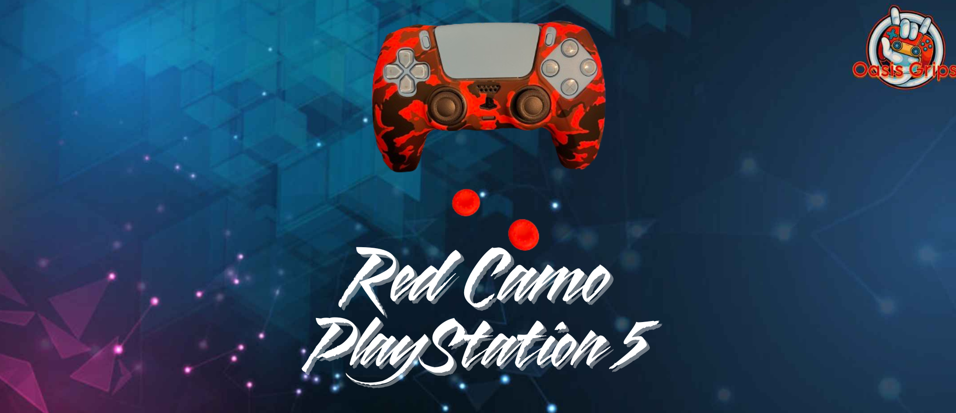 Red Camo PS5 Controller Skin